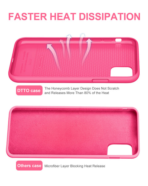 DTTO Compatible with iPhone 11 Case, [Romance Series] Full Covered Silicone Cover [Enhanced Camera and Screen Protection] with Honeycomb Grid Pattern Cushion for iPhone 11 6.1” 2019, Mint Green