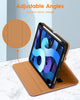 DTTO iPad Air 5th Generation Case (2022) / iPad Air 4th Generation Case (2020) 10.9 Inch, Premium Leather Business Folio Stand Cover with Pencil Holder [2nd Pencil Charging] for iPad Air 5/4, Brown