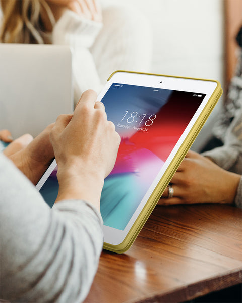 DTTO for iPad Air 2 Case (2014 Released), Ultra Slim Lightweight Smart Case Trifold Stand with Flexible Soft TPU Back Cover for Apple iPad Air 2 (Model A1566/A1567), Black