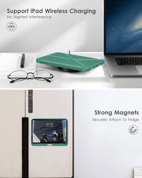 DTTO Case for iPad Mini 6th Gen 8.3 Inch 2021 with Pencil Holder, Multi - Angle Magnetic Standing Cover with TPU Back Shell [Auto Wake/Sleep], Black