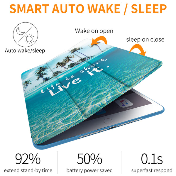 DTTO Case for iPad Mini 4,(Not Compatible with Mini 5th Generation 2019) Ultra Slim Lightweight Smart Case Trifold Stand with Flexible Soft TPU Back Cover for iPad mini4[Auto Sleep/Wake],Navy Blue