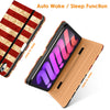 DTTO New iPad Mini 6th Generation Case 8.3 Inch 2021, Premium Leather Business Folio Stand Cover with Built-in Apple Pencil Holder-Auto Wake/Sleep and Multiple Viewing Angles-Black