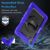 DTTO for iPad Air 5th/4th Generation Case 2022/2020 with Screen Protector& Pencil Holder, Heavy Duty Silicone Shockproof Protective +360 Rotating Hand Strap +Stand, for iPad Air 5th/4th & Pro 11-Black