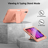 DTTO Shockproof Case for iPad Mini 6 2021, Dual Layer Full Body Tough Rugged Stand Cover Case, Built-in Screen Protector and Pencil Holder for iPad Mini 6 8.3 inch 2021 Release, Deep Black
