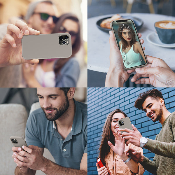 DTTO Compatible with iPhone 12/12 Pro Case,Shockproof Silicone [Romance Series] Cover [Enhanced Camera and Screen Protection] with Honeycomb Grid Cushion for iPhone 12 6.1” 2020,Midnight Green