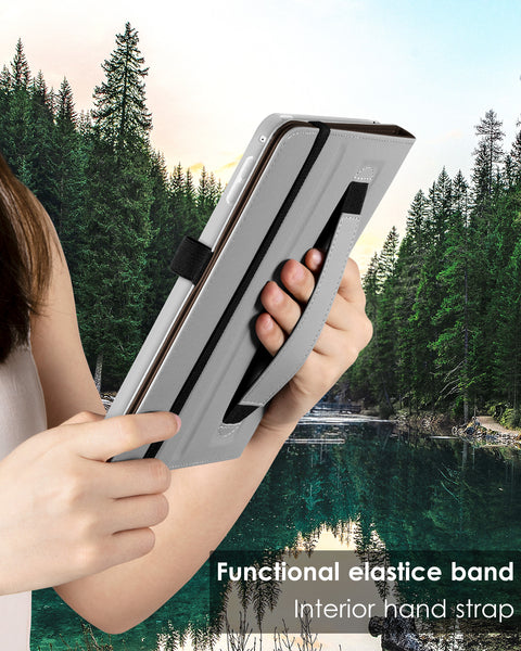 DTTO iPad Mini 4 Case, Premium Leather Folio Stand Cover Case with Multi-Angle Viewing and Auto Wake-Sleep Function, Front Pocket for Apple iPad Mini 4 - Brown