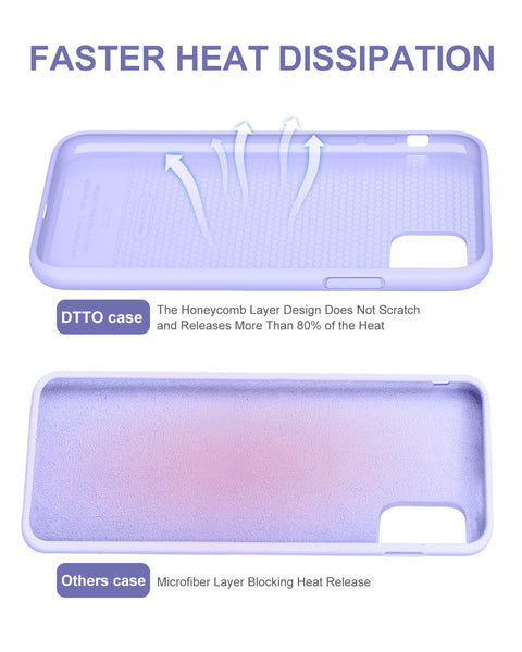 DTTO Compatible with iPhone 11 Case, [Romance Series] Full Covered Silicone Cover [Enhanced Camera and Screen Protection] with Honeycomb Grid Pattern Cushion for iPhone 11 6.1” 2019, Mint Green