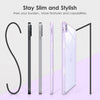 DTTOCASE iPad Pro 12.9 Case 6th / 5th / 4th / 3rd Generation 2022/2021 / 2020/2018,12.9 inch Clear Back Cover[Built-in Pencil Holder,Auto Sleep/Wake,Camera Protection] for iPad Pro-Blue Purple