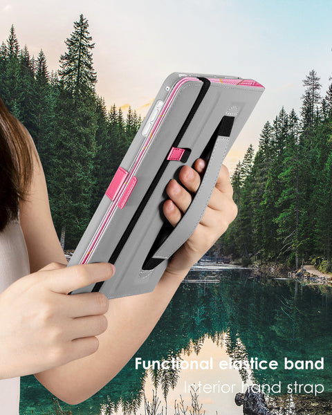 DTTO for iPad 9.7 Inch 5th/6th Generation 2018/2017 Case with Apple Pencil Holder, Premium Leather Folio Stand Cover Case for Apple iPad 9.7 inch, Also Fit iPad Pro 9.7/Air 2/Air - Black