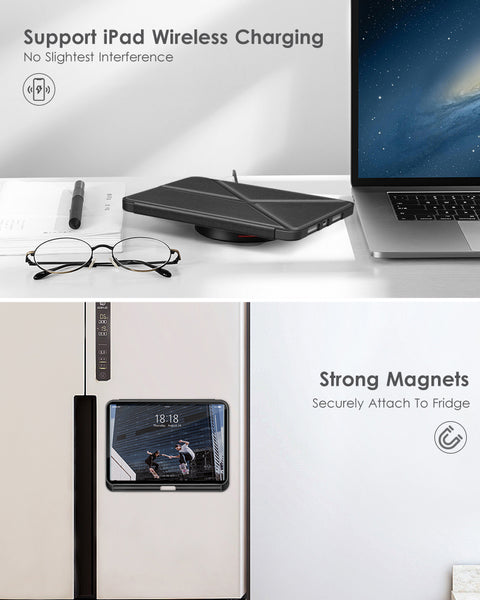 DTTO Case for iPad Mini 6th Gen 8.3 Inch 2021 with Pencil Holder, Multi - Angle Magnetic Standing Cover with TPU Back Shell [Auto Wake/Sleep], Black