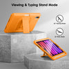 DTTO Shockproof Case for iPad Mini 6 2021, Dual Layer Full Body Tough Rugged Stand Cover Case, Built-in Screen Protector and Pencil Holder for iPad Mini 6 8.3 inch 2021 Release, Deep Black