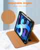 DTTO iPad Air 5th Generation Case (2022) / iPad Air 4th Generation Case (2020) 10.9 Inch, Premium Leather Business Folio Stand Cover with Pencil Holder [2nd Pencil Charging] for iPad Air 5/4, Brown