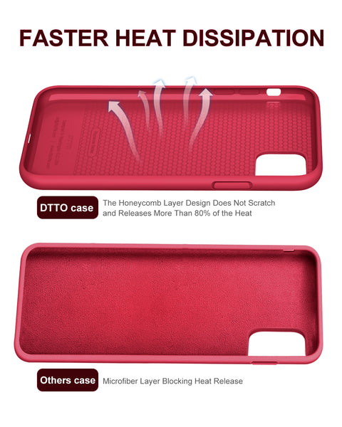 DTTO Compatible with iPhone 11 Case, [Romance Series] Full Covered Silicone Cover [Enhanced Camera and Screen Protection] with Honeycomb Grid Pattern Cushion for iPhone 11 6.1” 2019, Mint Green