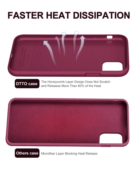 DTTO Compatible with iPhone 11 Case, [Romance Series] Full Covered Silicone Cover [Enhanced Camera and Screen Protection] with Honeycomb Grid Pattern Cushion for iPhone 11 6.1” 2019, Mint Green