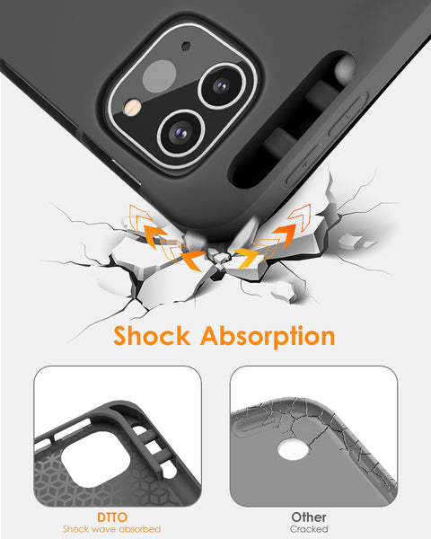 DTTOCASE iPad Pro 11 inch Case, Soft Smart Cover with Pencil Holder for iPad Pro 11-inch 4th/3rd/2nd/1st Generation (2022/2021/2020/2018 Released)，Auto Sleep/Wake, Midnight Blue