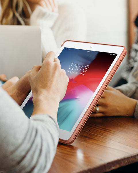 DTTO for iPad Air 2 Case (2014 Released), Ultra Slim Lightweight Smart Case Trifold Stand with Flexible Soft TPU Back Cover for Apple iPad Air 2 (Model A1566/A1567), Black