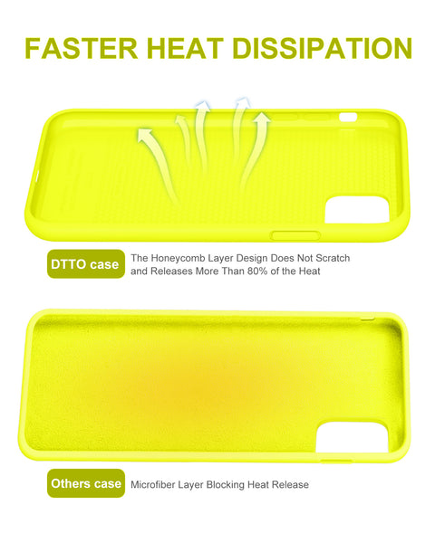 DTTO Compatible with iPhone 11 Case, [Romance Series] Full Covered Silicone Cover [Enhanced Camera and Screen Protection] with Honeycomb Grid Pattern Cushion for iPhone 11 6.1” 2019, Mint Green