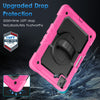 DTTO for iPad Air 5th/4th Generation Case 2022/2020 with Screen Protector& Pencil Holder, Heavy Duty Silicone Shockproof Protective +360 Rotating Hand Strap +Stand, for iPad Air 5th/4th & Pro 11-Black