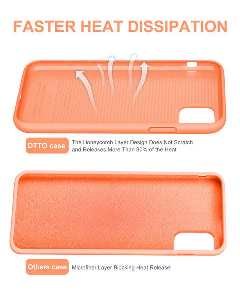 DTTO Compatible with iPhone 11 Case, [Romance Series] Full Covered Silicone Cover [Enhanced Camera and Screen Protection] with Honeycomb Grid Pattern Cushion for iPhone 11 6.1” 2019, Mint Green