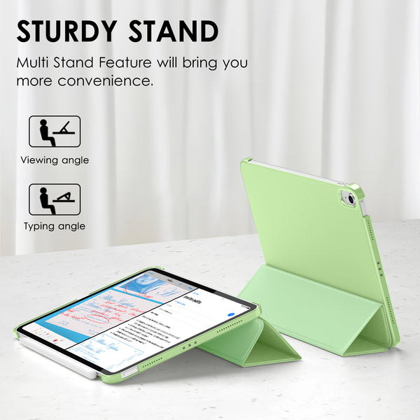 DTTO iPad Air Case 5th / 4th Generation 10.9 Inch, Hard Back, Sparkled and Sheen Front Cover for iPad Air 10.9" 5th / 4th Gen 2022 2020, Support 2nd Gen Pencil, Auto Sleep/Wake - Snow Blue