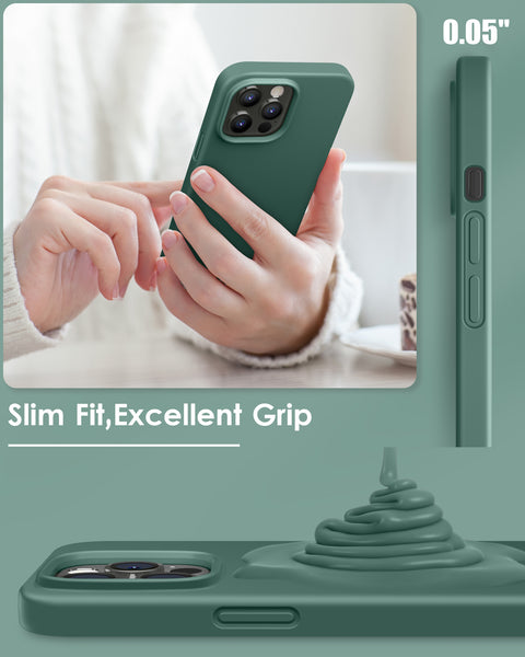 DTTO Compatible with iPhone 14 Pro Max Case, Ultra Slim Soft Premium Liquid Silicone [Military Grade Drop Protection] Full-Body Protective Bumper Phone Case for iPhone 14 Pro Max 6.7"(2022)- Orange