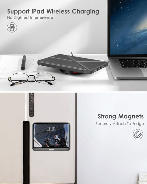 DTTO Case for iPad Mini 6th Gen 8.3 Inch 2021 with Pencil Holder, Multi - Angle Magnetic Standing Cover with TPU Back Shell [Auto Wake/Sleep], Black