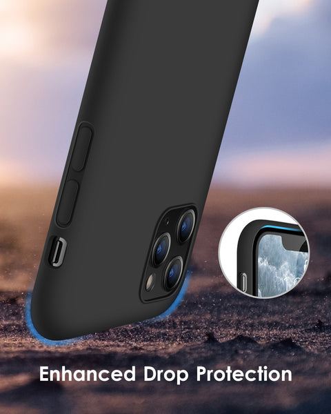 DTTO Compatible with iPhone 11 Pro Case, [Romance Series] Full Covered Silicone Cover [Enhanced Camera and Screen Protection] with Honeycomb Grid Cushion for iPhone 11 Pro 5.8" 2019, American Red