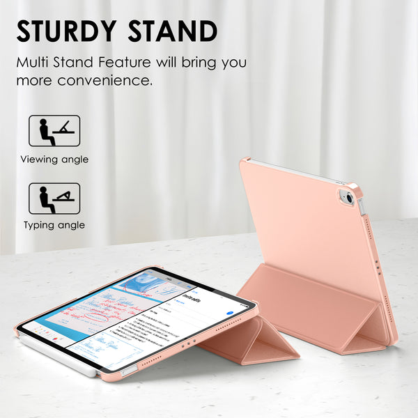 DTTO iPad Air Case 5th / 4th Generation 10.9 Inch, Hard Back, Sparkled and Sheen Front Cover for iPad Air 10.9" 5th / 4th Gen 2022 2020, Support 2nd Gen Pencil, Auto Sleep/Wake - Snow Blue