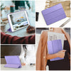 DTTO for iPad 9th/8th/7th Generation 10.2 inch 2021/2020/2019 Case, Premium Silk Pattern Slim Trifold Stand Cover - Lightweight Smart Auto Wake/Sleep Shell with Protective Hard Back, Matcha Green