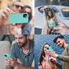 DTTO Compatible with iPhone 12/12 Pro Case,Shockproof Silicone [Romance Series] Cover [Enhanced Camera and Screen Protection] with Honeycomb Grid Cushion for iPhone 12 6.1” 2020,Midnight Green
