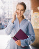 DTTO iPad 9th/8th/7th Generation 10.2 Inch Case 2021/2020/2019, Premium Leather Business Folio Stand Cover with Built-in Apple Pencil Holder - Auto Wake/Sleep and Multiple Viewing Angles, Blue