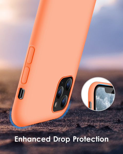 DTTO Compatible with iPhone 11 Pro Case, [Romance Series] Full Covered Silicone Cover [Enhanced Camera and Screen Protection] with Honeycomb Grid Cushion for iPhone 11 Pro 5.8" 2019, American Red