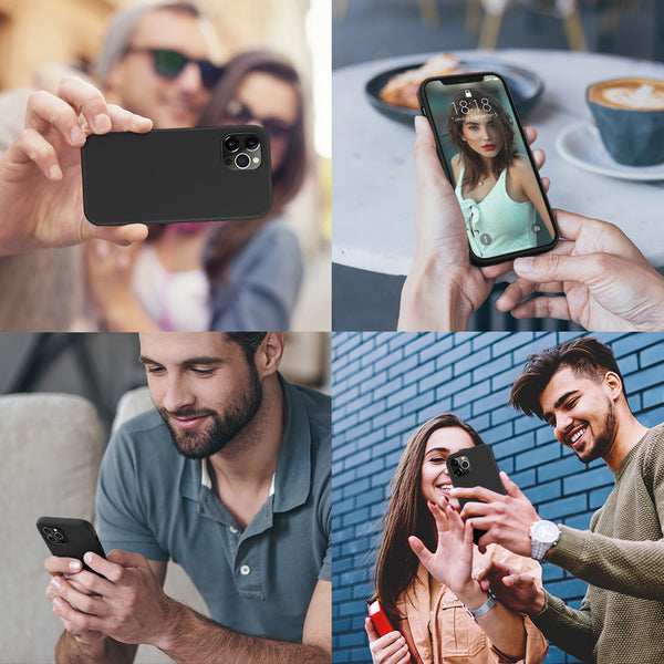 DTTO Compatible with iPhone 12/12 Pro Case,Shockproof Silicone [Romance Series] Cover [Enhanced Camera and Screen Protection] with Honeycomb Grid Cushion for iPhone 12 6.1” 2020,Midnight Green