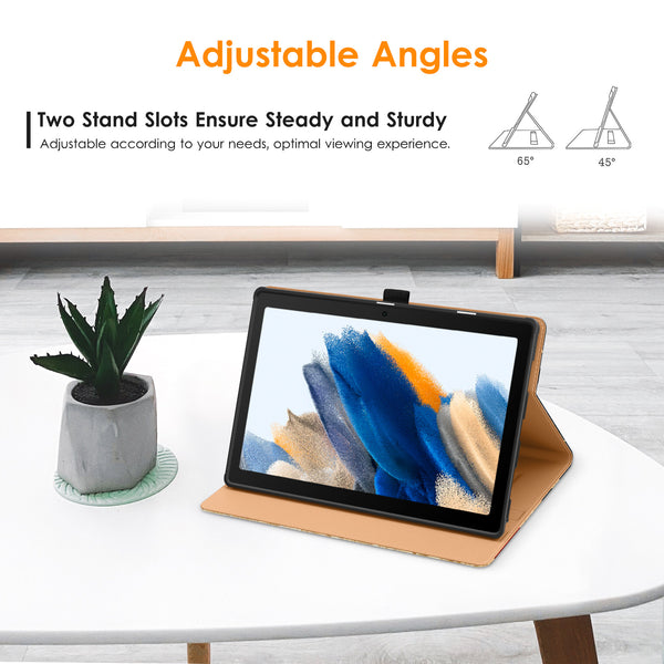 DTTO for Samsung Galaxy Tab A8 10.5 inch Case 2022, Premium Leather Business Folio Stand Cover with Built-in Hand Strap for Samsung Galaxy Tab A8 10.5’’ 2022 Model [SM-X200/X205/X207], Black