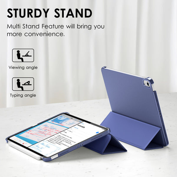 DTTO iPad Air Case 5th / 4th Generation 10.9 Inch, Hard Back, Sparkled and Sheen Front Cover for iPad Air 10.9" 5th / 4th Gen 2022 2020, Support 2nd Gen Pencil, Auto Sleep/Wake - Snow Blue