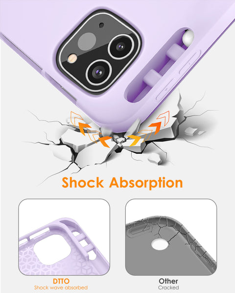 DTTO Case for iPad Pro 11 inch 4th/3rd/2nd/1st Generation 2022/2021/2020/2018, Slim Trifold Stand Soft TPU Back Cover with Built-in Pencil Holder,Also Fit iPad Air 5/4, [Auto Sleep/Wake],Navy Blue