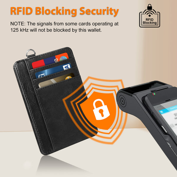 DTTO Slim Wallet for Men/Women, Small Minimalist Travel Front Pocket RFID Blocking Credit Card Holder Case with ID Window and D-ring, Marble Pink