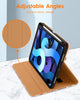 DTTO iPad Air 5th Generation Case (2022) / iPad Air 4th Generation Case (2020) 10.9 Inch, Premium Leather Business Folio Stand Cover with Pencil Holder [2nd Pencil Charging] for iPad Air 5/4, Brown