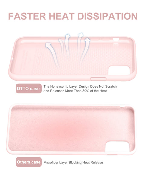 DTTO Compatible with iPhone 11 Case, [Romance Series] Full Covered Silicone Cover [Enhanced Camera and Screen Protection] with Honeycomb Grid Pattern Cushion for iPhone 11 6.1” 2019, Mint Green