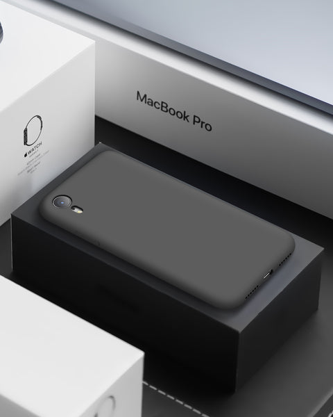 DTTO Compatible with iPhone XR Case, [Romance Series] Silicone Case with Hybrid Protection for iPhone XR 6.1 Inch - Black