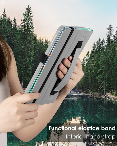 DTTO iPad Mini 4 Case, Premium Leather Folio Stand Cover Case with Multi-Angle Viewing and Auto Wake-Sleep Function, Front Pocket for Apple iPad Mini 4 - Brown