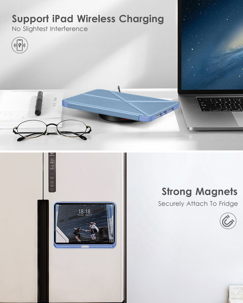 DTTO Case for iPad Mini 6th Gen 8.3 Inch 2021 with Pencil Holder, Multi - Angle Magnetic Standing Cover with TPU Back Shell [Auto Wake/Sleep], Black