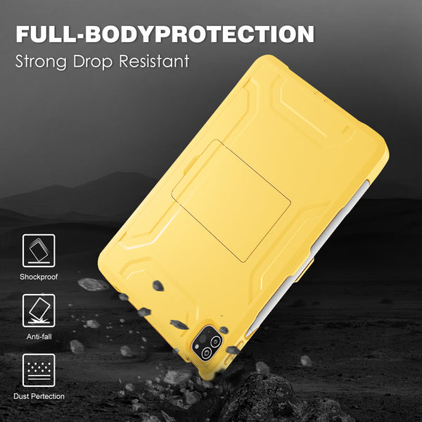 DTTO Case for iPad Air 5th / 4th Generation Case 10.9 Inch 2022/2020 with Pencil Holder, [Screen Protector] Shockproof Full Body Protective Cover, Also Fit iPad Pro 11 2021/2020/2018 - Black