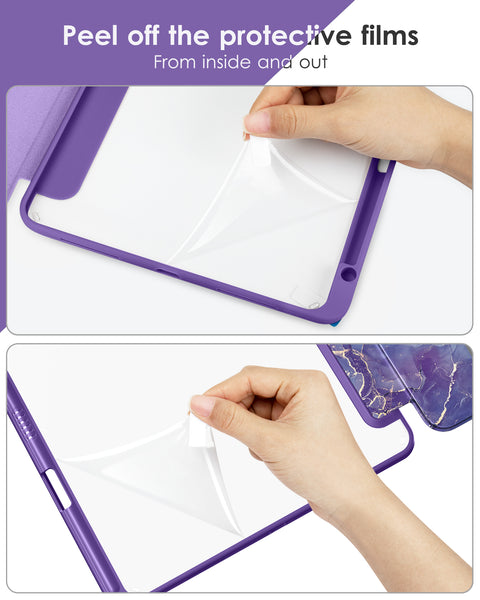 DTTOCASE iPad 10th Generation Case 2022, iPad 10.9 Inch Case with Clear Transparent Back and TPU Shockproof Frame Cover [Built-in Pencil Holder, Support Auto Sleep/Wake] -Watermelon