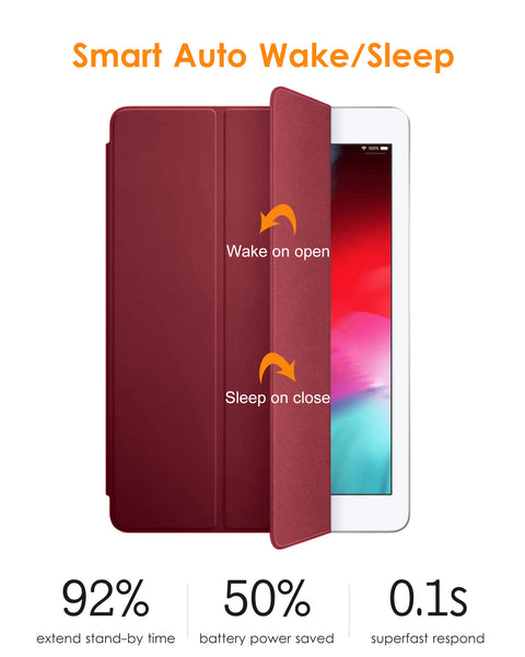 DTTO for iPad Air 2 Case (2014 Released), Ultra Slim Lightweight Smart Case Trifold Stand with Flexible Soft TPU Back Cover for Apple iPad Air 2 (Model A1566/A1567), Black