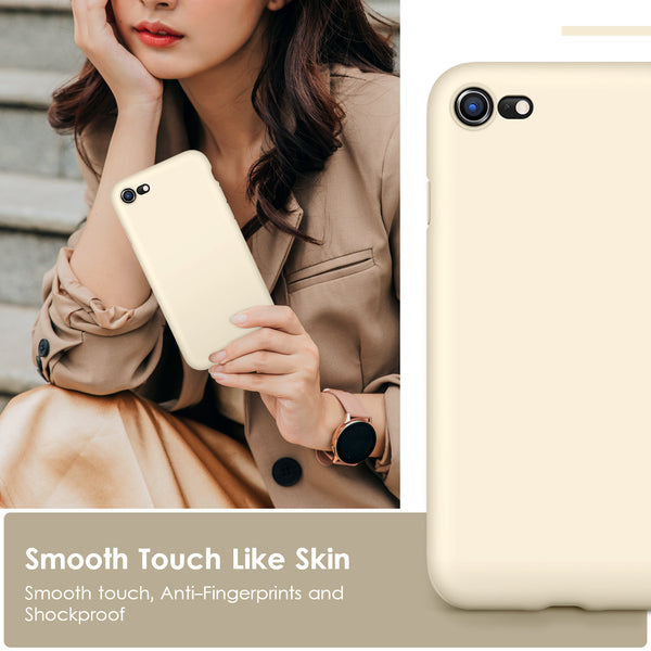 DTTOCASE for iPhone SE Case 2022/2020, iPhone 8 Case, iPhone 7 Case, Liquid Silicone Phone Case for iPhone SE 8 7 4.7 Inch, Colorful Silky-Soft Protective Cover for Girls Boys, and Women,Navy Blue