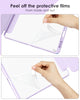 DTTOCASE iPad Pro 12.9 Case 6th / 5th / 4th / 3rd Generation 2022/2021 / 2020/2018,12.9 inch Clear Back Cover[Built-in Pencil Holder,Auto Sleep/Wake,Camera Protection] for iPad Pro-Blue Purple