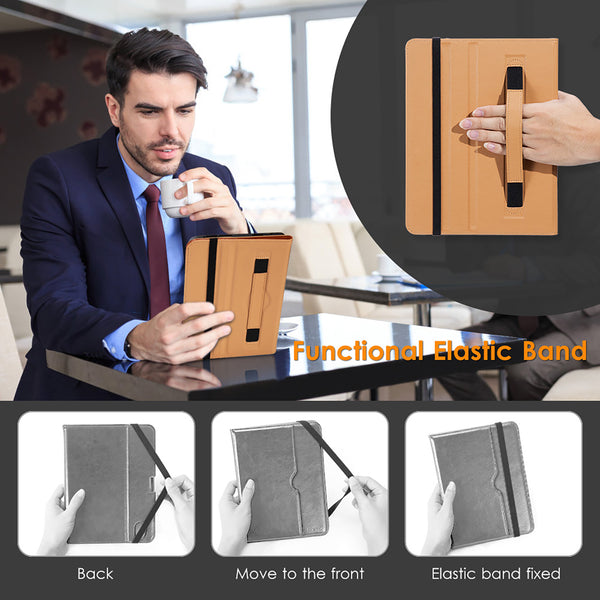 DTTO New iPad Mini 6th Generation Case 8.3 Inch 2021, Premium Leather Business Folio Stand Cover with Built-in Apple Pencil Holder-Auto Wake/Sleep and Multiple Viewing Angles-Black