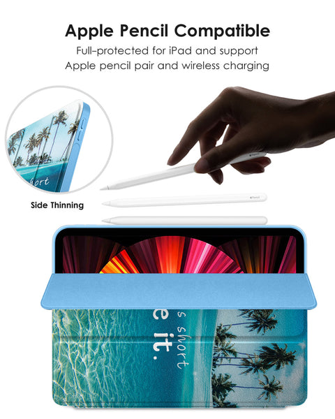 DTTO Case for iPad Pro 11 Inch 2nd/3rd/4th Generation 2022/2021/2020/2018,Ultra Lightweight Smart Trifold Stand with TPU Soft Back Cover,Also Fit iPad Air 5/iPad Air 4 [Auto Sleep/Wake], Black