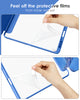 DTTOCASE iPad Pro 12.9 Case 6th / 5th / 4th / 3rd Generation 2022/2021 / 2020/2018,12.9 inch Clear Back Cover[Built-in Pencil Holder,Auto Sleep/Wake,Camera Protection] for iPad Pro-Blue Purple